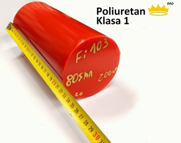 Полиуретановый стержень токарного станка Fi 103 Red 80 Sha