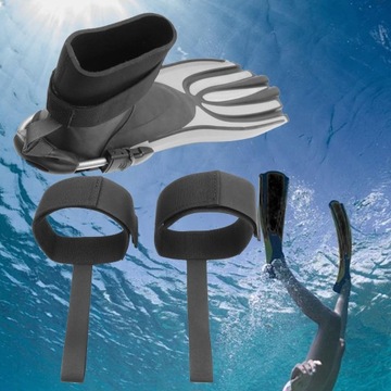 1 пара ласт для дайвинга с фиксированными ремнями, универсальный, простой в установке, черный цвет