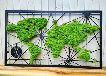 Карта с мхом 120см КРЕСТ МОХ живое изображение АЖУР Сплошной