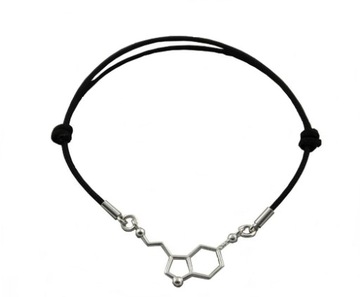 BRANSOLETKA szczęścia SEROTONINA srebrna SZNURKOWA na sznurku srebro 925