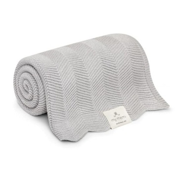 BAMBUSOWY KOCYK JODEŁKA LIGHT GREY 80X100 MY MEMI