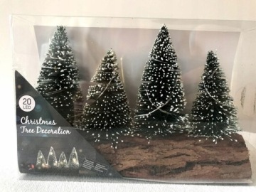 Choinki ze światłem LED na pniu ŚNIEG 20 LED