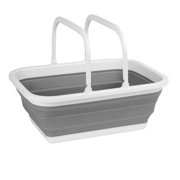 PIKNIKOWY KOSZYK na zakupy uniwersalny KOSZYK SKŁADANY 38 cm Silico