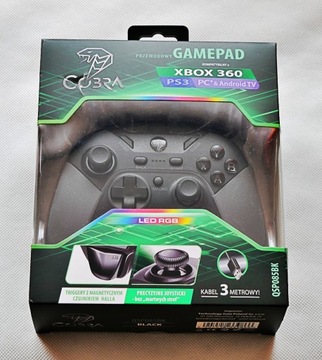 Pad przewodowy Cobra QSP085BK do konsol Xbox 360 - gwarancja