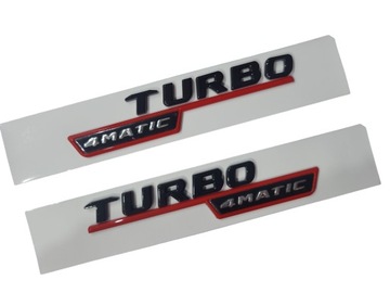 Emblemat do Mercedes na błotnik Turbo 4M Black Red