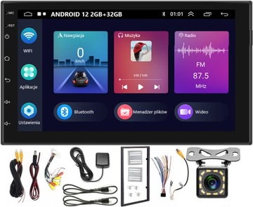 RADIO SAMOCHODOWE 2 DIN ANDROID USB GPS BLUETOOTH
