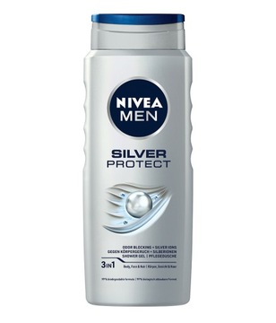 NIVEA SILVER PROTECT Żel pod prysznic do mycia męski 500ml