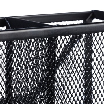Большой, вместительный настольный органайзер из черной металлической сетки, 8 отделений.