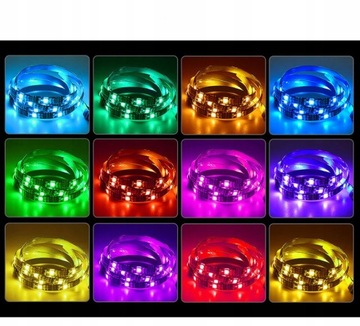 ЦВЕТНОЙ LED ТВ USB RGB ПОЛОСКА СВЕТОДИОДНАЯ ПОДСВЕТКА 5В + СВЕТОДИОДЫ ДИСТАНЦИОННОГО УПРАВЛЕНИЯ 2М