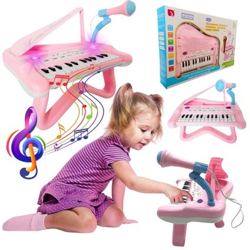 PIANINKO DLA DZIECI PIANINO NAUKA GRY MIKROFON