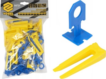 СИСТЕМА ВЫРАВНИВАНИЯ ПЛИТКИ ЗАЖИМЫ 2 мм КЛИНЬИ 100 ЭЛЕМЕНТОВ