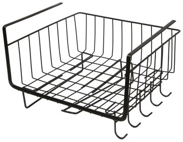 Półka metalowa PODwieszana koszyk POD szafkę czarn