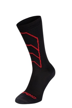 Мотоциклетные компрессионные носки SPAIO Rapid, черные и красные, 38-40