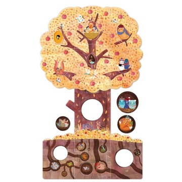 Puzzle dla dzieci dwustronne puzzle duże elementy dla najmłodszych drzewko