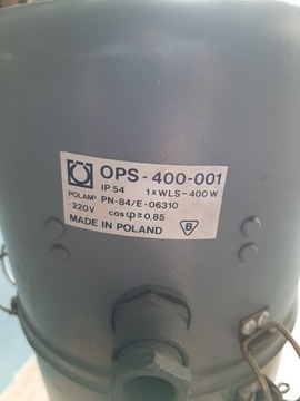 Lampa przemysłowa ELGO typ OPS- 400-001