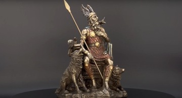 Статуэтка Скульптура Статуя СЕВЕРНЫЙ БОГ ОДИН СИДЯЩИЙ VERONESE WU69116A4