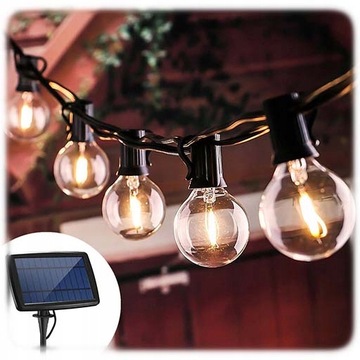 Girlandy lampki solarna ogrodowa 25 żarówką 3W