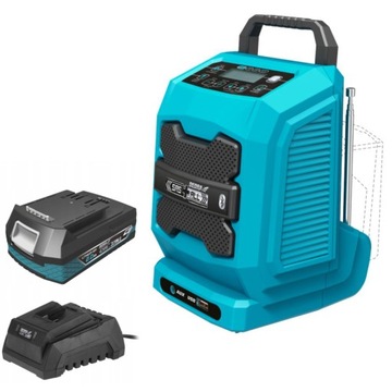 RADIO AKUMULATOROWE BLUETOOTH 18V USB SAS