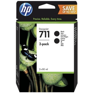 HP 711 Tusz P2V31A DesignJet T520 T525 T530 2-PAK