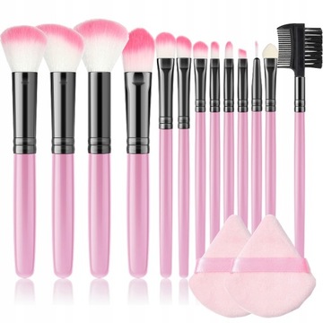 13 Pcs Makeup Brushes Set with Podwer Puff Fo