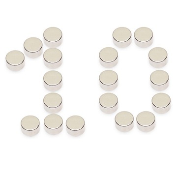 MAGNES Neodymowy Walcowy 5x2 mm OKRĄGŁY SILNY MOCNY N42 KRĄŻEK 5mm / 2mm
