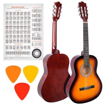 GITARA AKUSTYCZNA KLASYCZNA DLA POCZĄTKUJĄCYCH