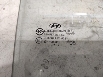 HYUNDAI I30 I 1 07-12 HB 5D SKLO (OKNO) PRAVÁ ZADNÍ