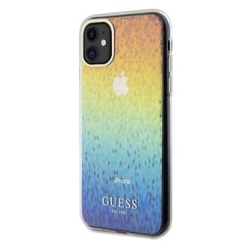 Etui GUESS IML Faceted Mirror Disco pokrowiec Kolorowe do iPhone 11 / Xr