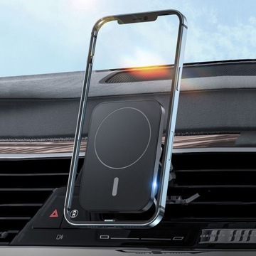 АВТОДЕРЖАТЕЛЬ QI БЕСПРОВОДНОЕ ЗАРЯДНОЕ УСТРОЙСТВО для MAGSAFE для IPHONE 15W