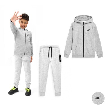 KOMPLET CHŁOPIĘCY DRESOWY 4F BLUZA SPODNIE DRES