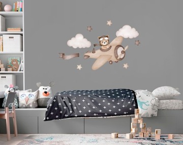 НАКЛЕЙКИ НА НАСТЕНУ ДЛЯ ДЕТЕЙ С МЕДВЕДЕМ Акварельные краски