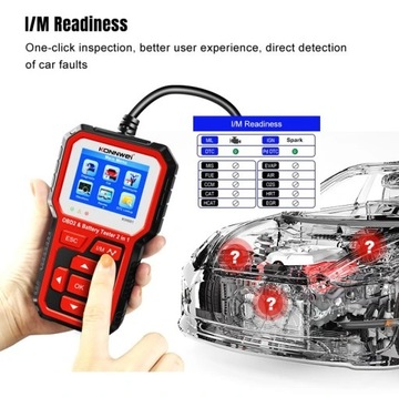 ДИАГНОСТИЧЕСКИЙ ТЕСТЕР OBD2 ДЛЯ АККУМУЛЯТОРОВ 6 В 12 В