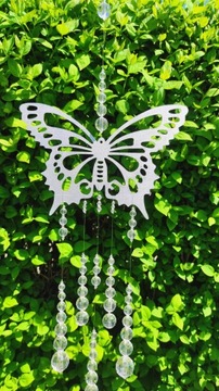 Ловец снов БАБОЧКА ХРУСТАЛЬНЫЕ БУСИНЫ УКРАШЕНИЕ ШАРА