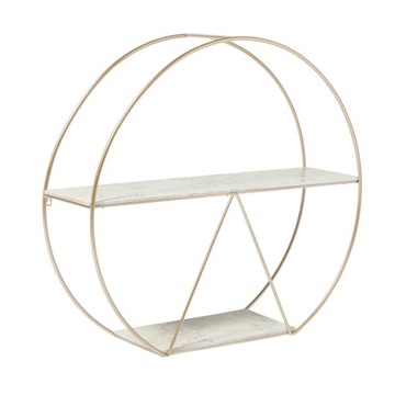 PÓŁKA WISZĄCA ŚCIENNA ZŁOTA METALOWA 80 CM