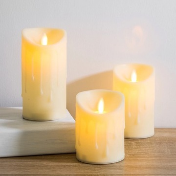 БОЛЬШАЯ СВЕЧА С ДВИЖУЩИМСЯ ПЛАМЕНЕМ ВЕЧНОЕ СВЕЧА НА АККУМУЛЯТОРЕ 15см 7027