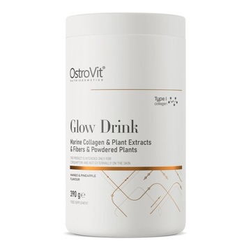 OstroVit GlowGlow Drink 390 g NAPÓJ OCZYSZCZAJĄCY KOLAGEN MORSKI EKSTRAKTY