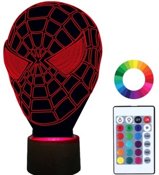 Lampka Nocna SPIDER-MAN Marvel Led IMIĘ Grawer
