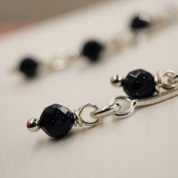 Красивые, длинные серьги из серебра 925 пробы - Каирская ночь