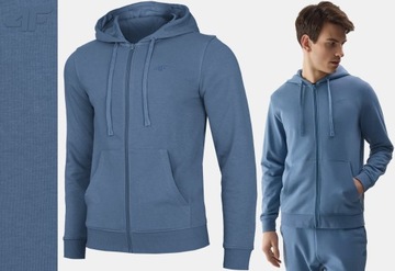 Bluza Męska 4F Dresowa Sportowa M0951 z Kapturem Rozpinana Na co dzień 3XL