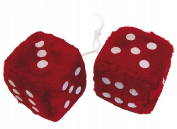 Szczęśliwe Kostki Na Lusterko - Czerwone