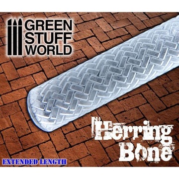 Green Stuff Rolling Pin Herringbone bruk