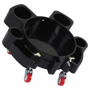 ЧЕРНАЯ МНОГОФУНКЦИОНАЛЬНАЯ ТЕЛЕЖКА НА КОЛЕСАХ С 5 ПРОЧНЫМИ ПОВОРОТНЫМИ КОЛЕСАМИ