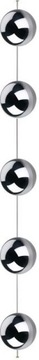 Kule srebrne stalowe 6cm girlanda 100cm k4