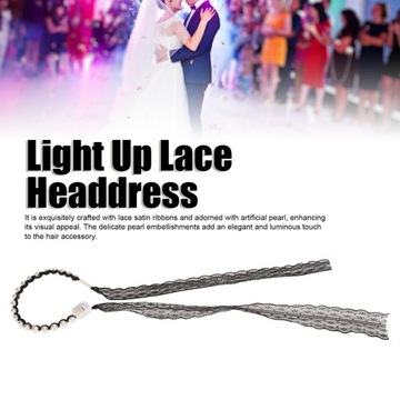 Светящаяся кружевная повязка для волос для девочек
