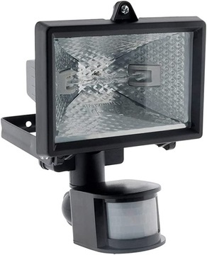 Reflektor halogenowy czarny 120w z detektorem zenitech 151541