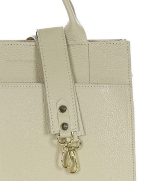 Женский кожаный футляр, женская сумочка кремово-бежевого цвета - MARCO MAZZINI 412c