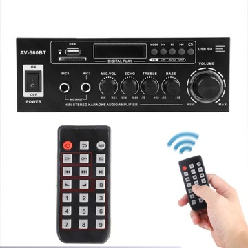 300W BLUETOOTH MINI AV-660BT WZMACNIACZ HIFI FM/AM 230V