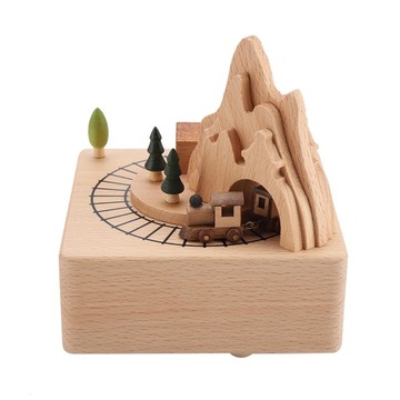 Деревянная музыкальная шкатулка Красивая деревянная поделка