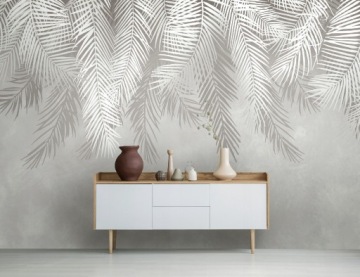 ФОТО ОБОИ ПЕРЬЯ ВИСЯЧИЕ ПАЛЬМОВЫЕ ЛИСТЬЯ ОБОИ ДЛЯ ПРИХОЖЕЙ 368х280