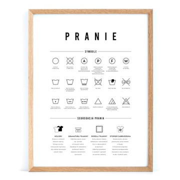 Plakat Pranie A4 do pralni